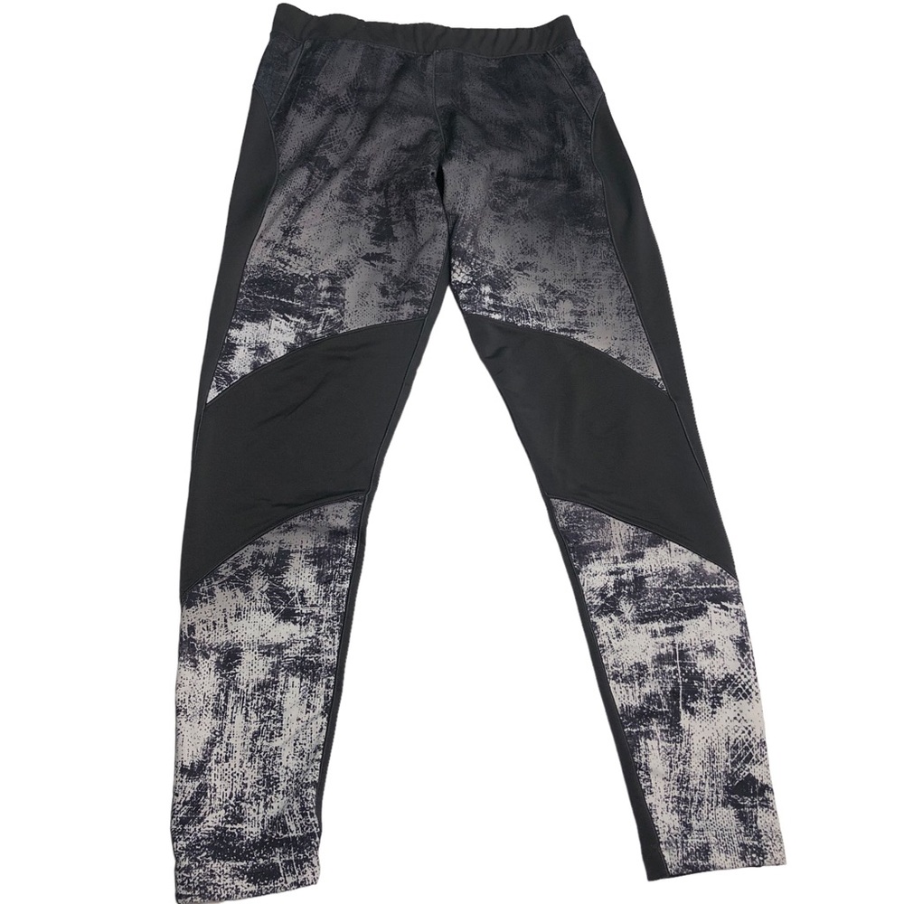 Adidas Womens Leggings Pants Medium Gray Techfit Graphic print Climawarm